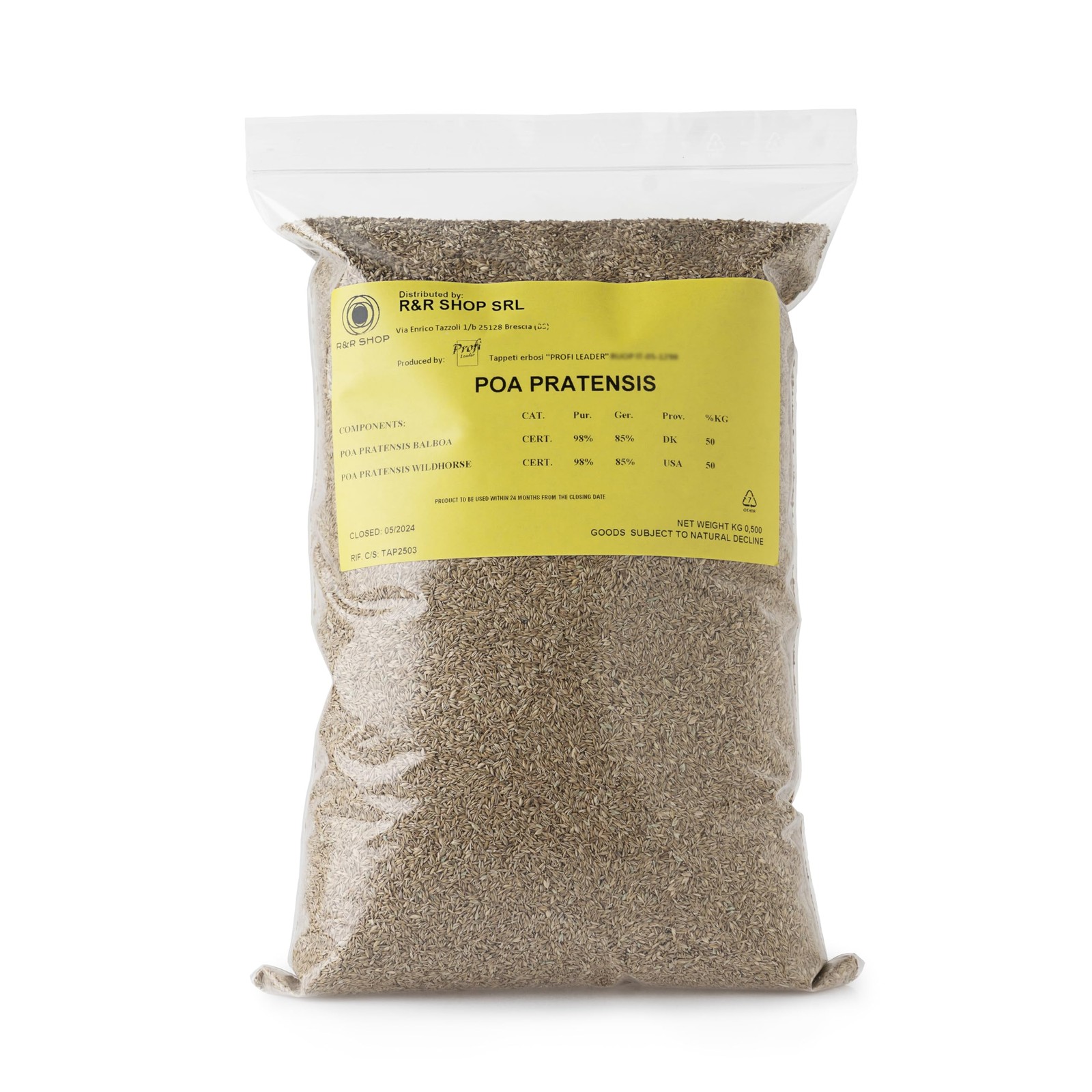 Semences pour gazon poa pratensis auto-régénérantes et résistantes sac de 1kg
