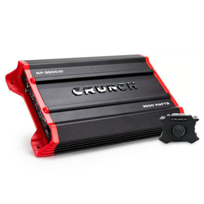 Crunch GP-3500.1D 3500W Monoblock Class D Car Amplifier Bass Remote