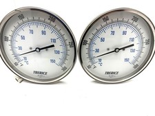 (2) TRERICE 52-2237 Thermometer 5 in Dial, 5” Stem, 10/150C  50/300F
