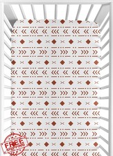 Sweet Jojo Designs Crib Sheet Boho Tribal Rust Geo Geometric