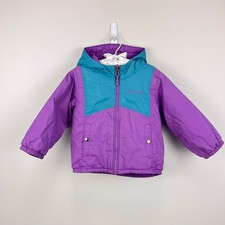 Columbia Girls Reversible Double Flake II Snow Jacket Winter Coat Purple 2T