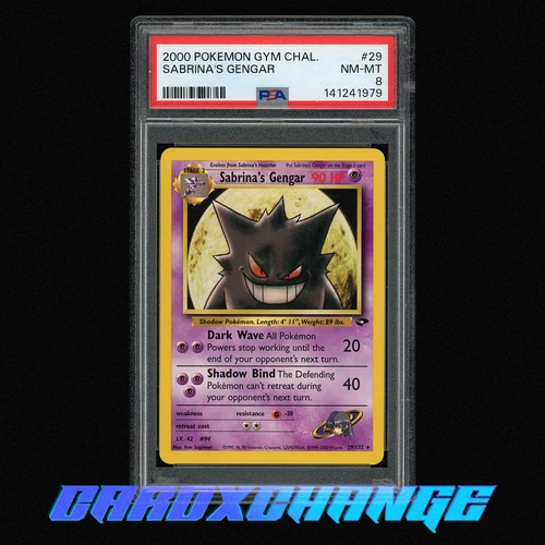 2000 Pokemon Gym Challenge 29 Sabrina's Gengar PSA 8 Near Mint