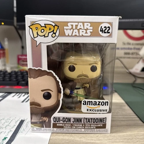 Funko Pop! Star Wars #422 QUI-GON JINN (Tatooine) Amazon Exclusive