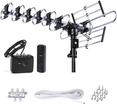Five Star Outdoor HD TV Antenna Strongest Up to 200 Miles Long Antenna+Kit 