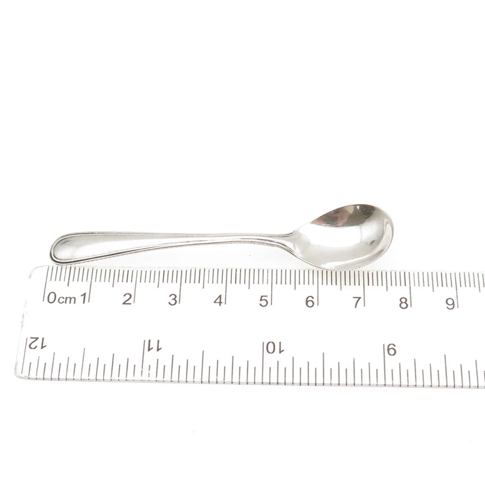 Cuchara individual de sal y especias antigua Art Deco de plata de ley 925 WEBSTER Foto 3 de 4