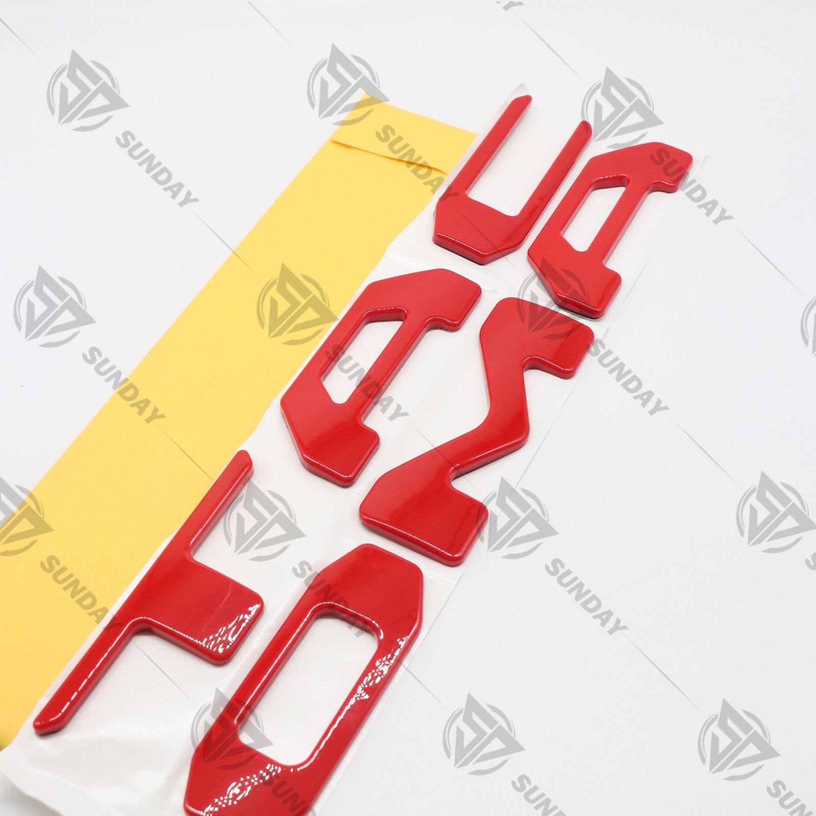 For 2024-25 Tacoma Tailgate Insert Emblem Letters Rear Trunk 3D Raised Gloss Red