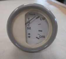 FARIA TRIM GAUGE GRAY BEZEL & WHITE FACE GP9716A MARINE BOAT
