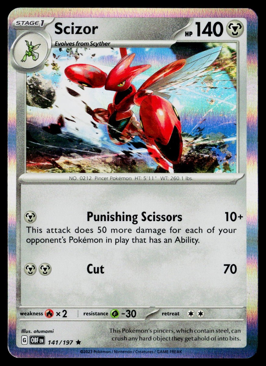 SV03: Obsidian Flames #141/197 Scizor | eBay