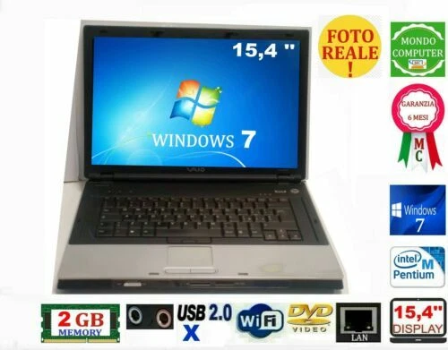 Notebook e computer portatili Sony SO Windows 7