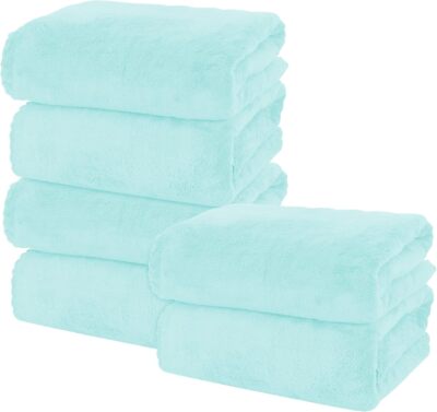 2 Pack Quick Drying Bath Towel Set Highly Absorbent Microfiber Coral Velvet
