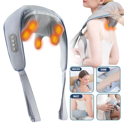 Electric Neck Massager Heated Cervical Shoulder Massage Deep Knead Pain Relief - Picture 2 of 14