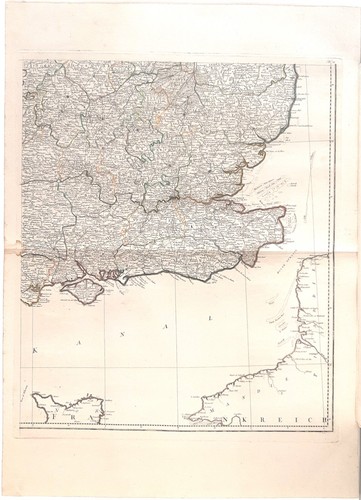 Antique map, Schraembl, Karte von England und Wallis - Picture 4 of 4