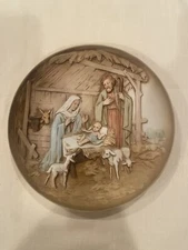 Vintage Homco 3D Christmas Nativity Collectors Plate #5102, Raised Relief 7.5”