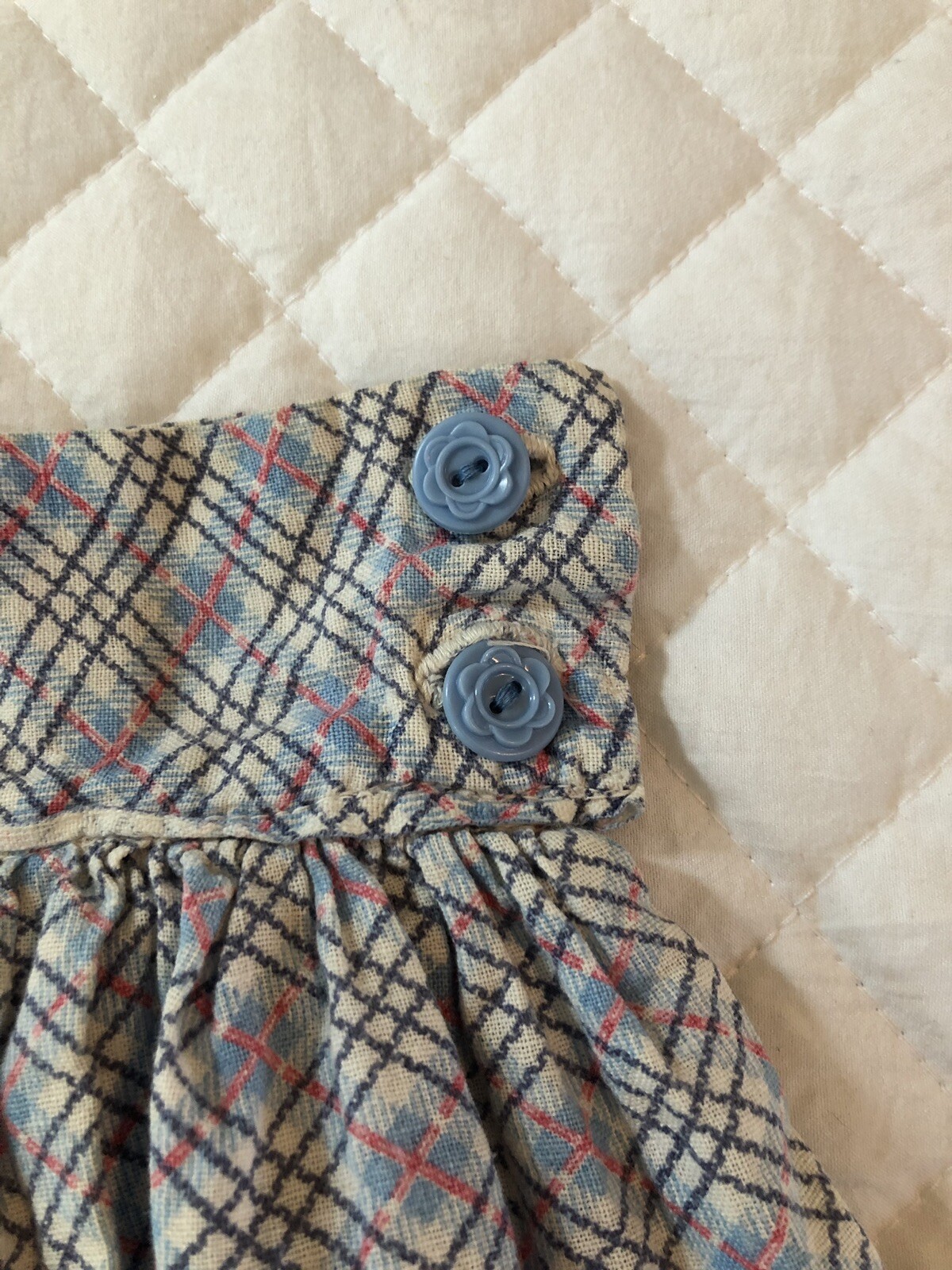 Vintage 1950s Blue/Pink Plaid Skirt - image 7