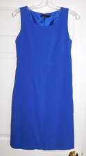 The Limited  Womens Size 2 Royal Blue Shift Sleeveless Pencil Dress - side zip