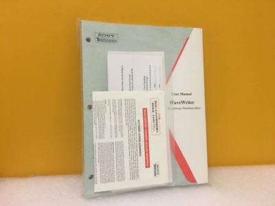 Sony / Tektronix 070-8401-04 WaveWriter (AWE) Arbitrary Waveform Editor User Man