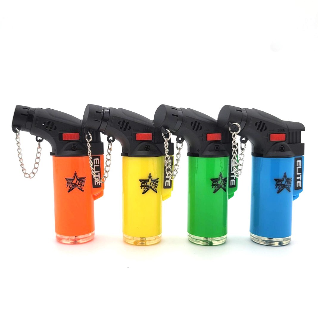 Elite Brands USA Mini Neons Torch Butane Gas Refillable Lighters Bulk