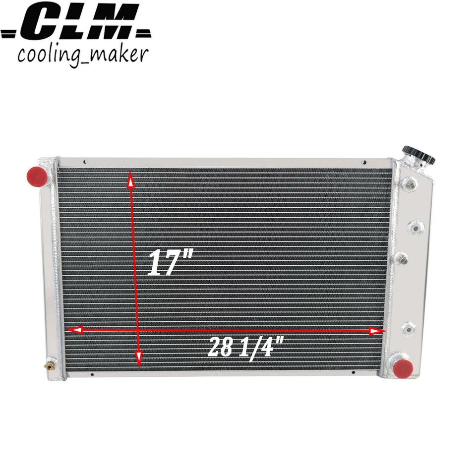 4-Row Aluminum Radiator For 1974-1985 Oldsmobile Delta /1972-1977 Pontiac LeMans Foto 2 de 4