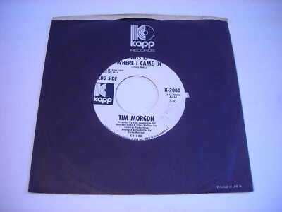 PROMO w SLEEVE Tim Morgon This is Where I Came In / Lover's Hymn 1970 45rpm VG++