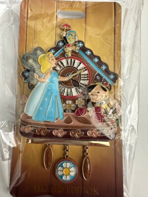 WDI Jiminy Cricket And Blue Fairy Cuckoo Clock D23 Pinocchio LE