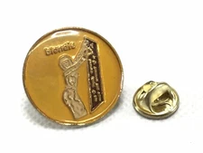 Blondie Rock Band Yellow Round 1" Vintage Lapel Pin Pinback Buttons