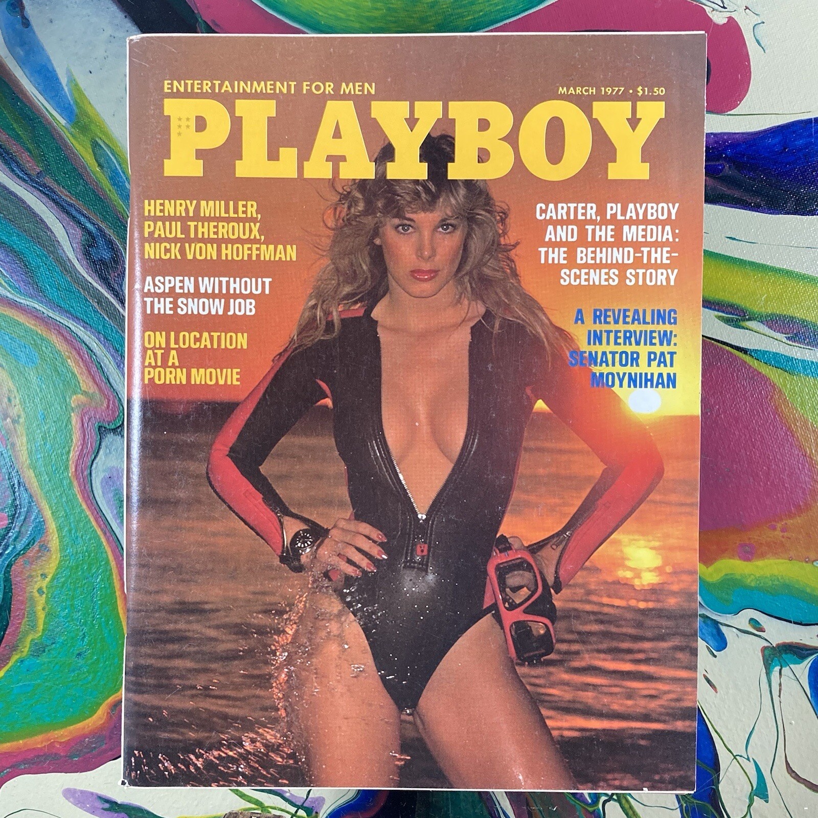 Vintage Playboy Magazine March 1977 Susan Kiger, Sen. Pat Moynihan