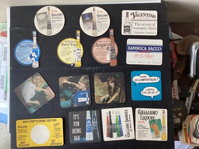 15 different Galliano etc Sambuca   competitions. '' Australian Issue COASTERS