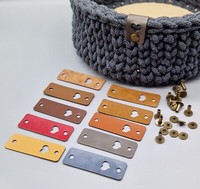 10 StüCk Handmade Etiketten NäHen Kunstleder Labels FüR Kleidung Jeans Diy