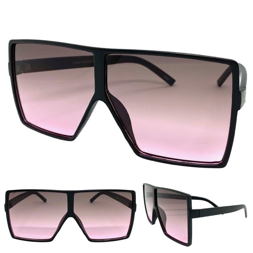 Oversized Square Sunglasses Retro Trendy UV Protection Large Wide Frame Shades Wide Frame Retro Square Sunglasses - Lush Crate Eyewear  main image 3