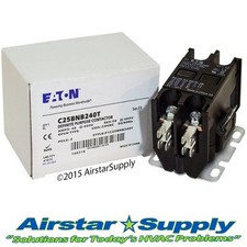 C25BNF240T Eaton / Cutler Hammer Contactor  40 Amp  2 Pole  24V Coil