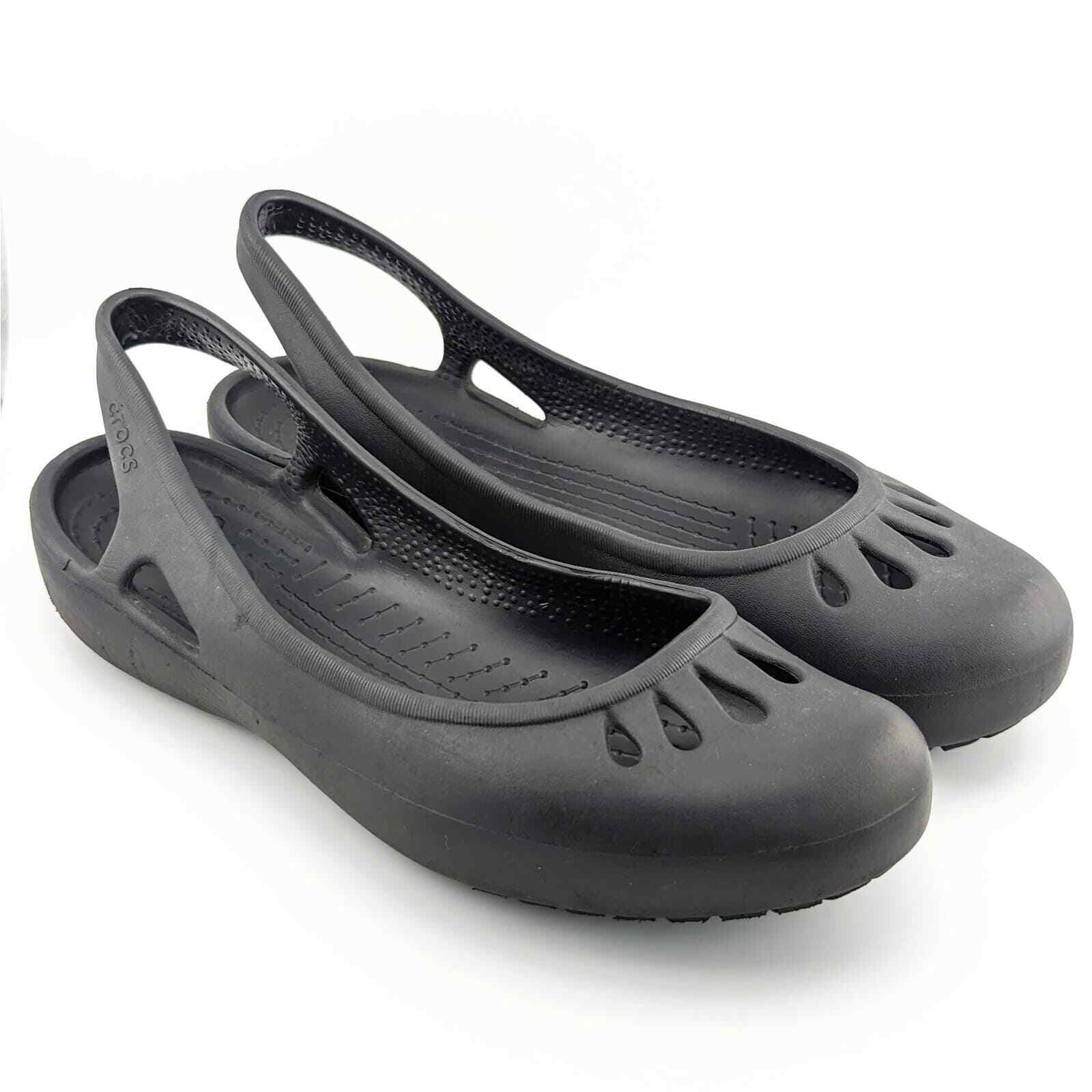 Crocs Kadee Ballet Flats Women's 10 Black Lightweight… Gem