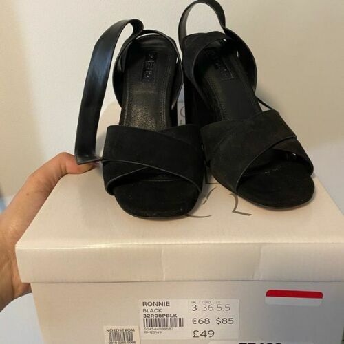 Topshop Black suede shoes. Size 5.5. New with box - Picture 1 of 2