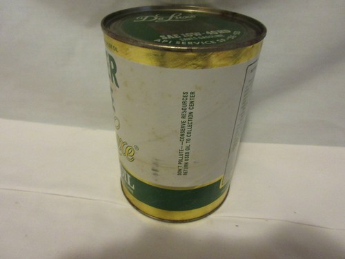 Vintage NOS Quaker State Deluxe Motor Oil Paper Quart Oil Can - Picture 4 of 9