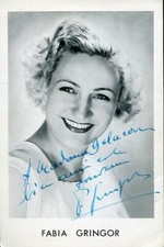 Fabia GRINGOR Fotografie Auf Karte Mit Autogramm
