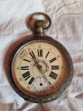 OROLOGIO DA TASCA  IN ARGENTO ANCRE 15 RUBIS SPIRAL BREGUET