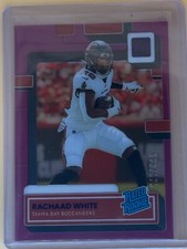 2022 Panini Clearly Donruss Purple #93 Rachaad White Rated Rookie RC #d 172/175