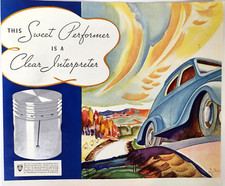 Automobile Piston Car Alcoa Aluminum Vintage 1934 Ad Magazine Print