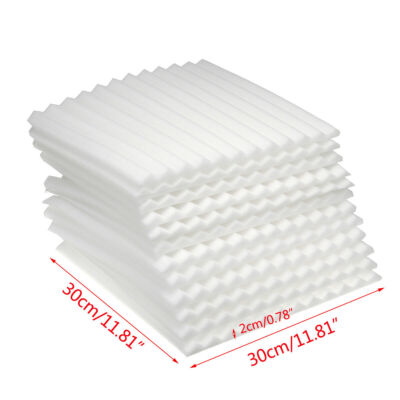 12x Black&White Acoustic Foam Panel Wedge Studio Soundproofing Wall Record Tiles