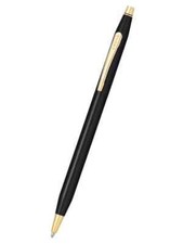 Cross Century Black PVD Barrel Gold Trim Ballpoint In Box AT0082-158
