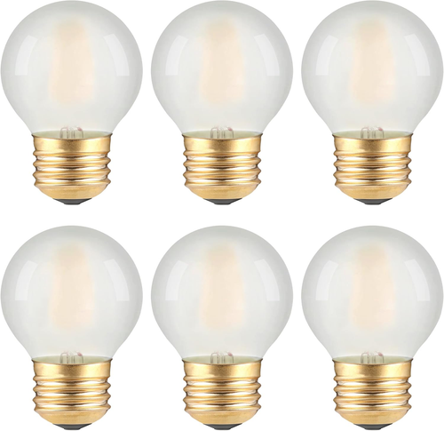 Frosted LED Ceiling Fan Light Bulbs- E26 Base 2700K Soft Warm White Dimmable 25W