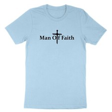 Men Of Faith Shirt Christian Gifts T-Shirt Christian Cross Bible Verse Quote