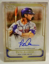 PETE ALONSO METS /100 AUTO ON CARD 2021 TOPPS TIER ONE