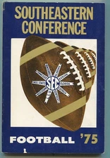 1975 Southeastern Conference  Football Data Book XXVll     MBX33