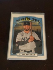 1223-7 2021 Topps Heritage High # RC Eddy Alvarez Miami Marlins