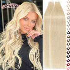 Tape in Human Hair Extensions Invisible Skin Weft Russian Remy Hair Thick 150g