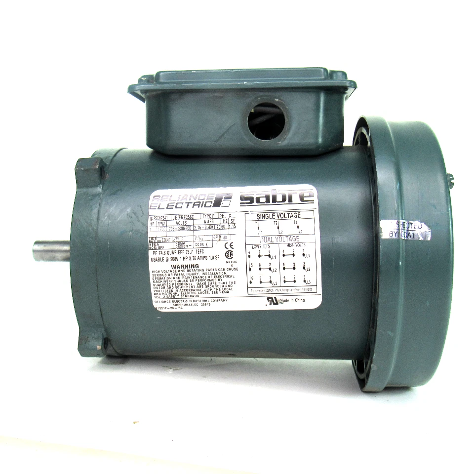 Reliance Electric P56H7641 Sabre Electric Motor, 3-Phase, 1HP, 1700RPM, 208-230/ - Image 2 of 3