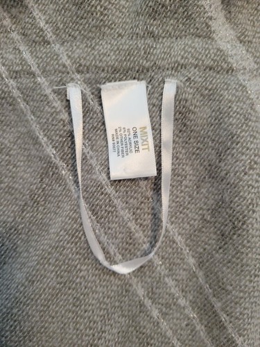 Mixit Girls Poncho One Size Gray White Stripe Silver Buckle - Picture 11 of 15