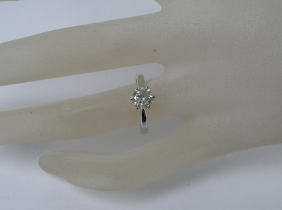 Verlobungsring Einkatäter 14K 585 Gold Solitär Brillant 1,03 ct. IHK Zertifikat