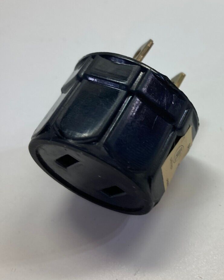 VTG Black Round Plastic Light Flasher Blinker Plug Christmas Lights