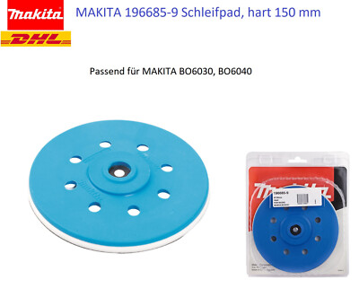 Sさん 専用 MAKITA 196685-9 Schleifpad, hart 150 mm für MAKITA BO6030 BO6040